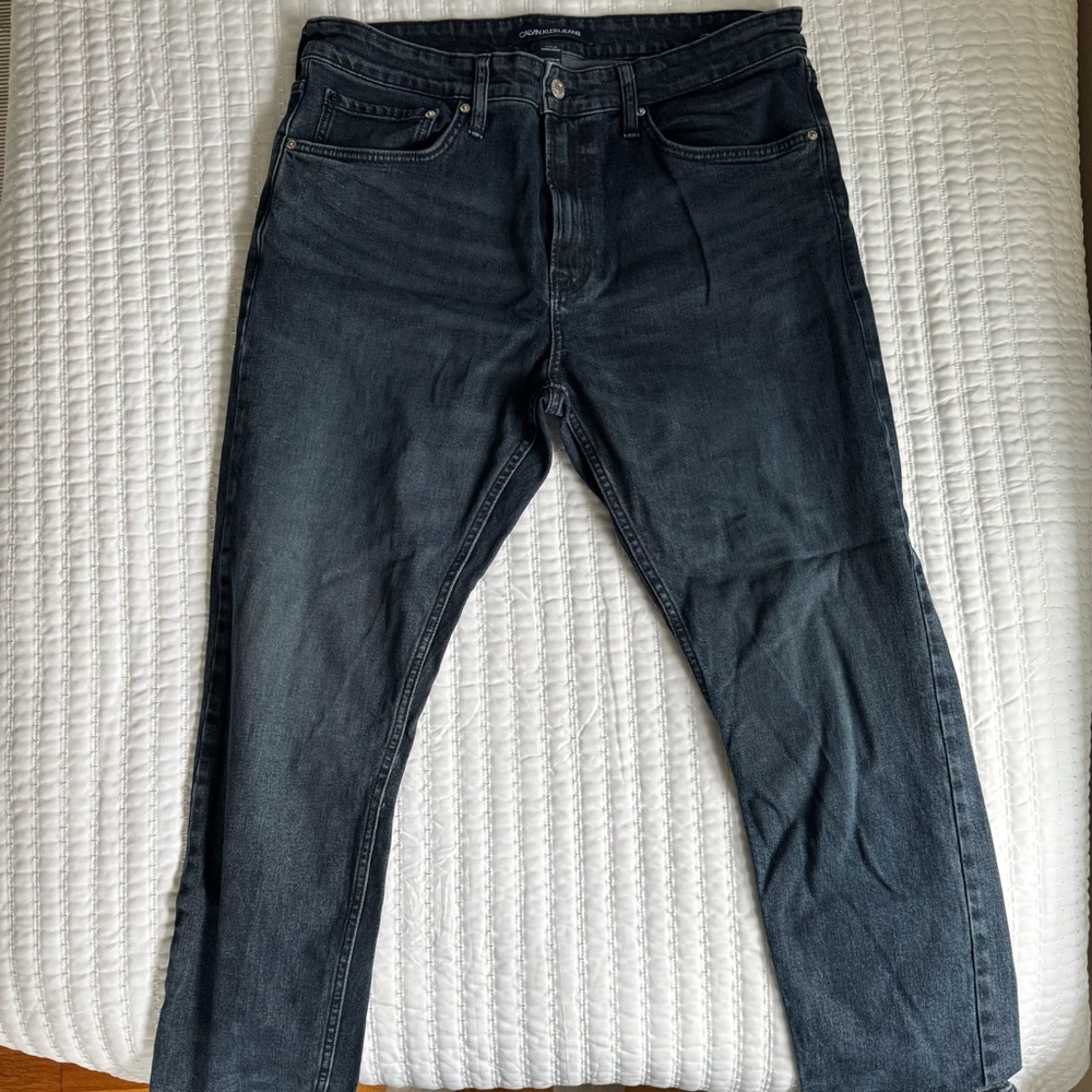 Calvin Klein Jeans Blue Straight-Leg Timeless Design